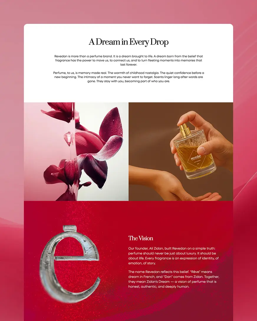 Perfume Brand About Us Page